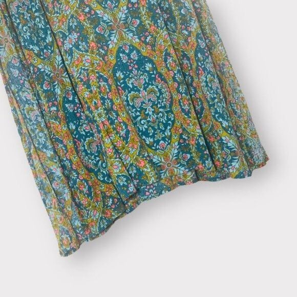 WORLD MARKET Boho Embroidered Floral Print Kaftan Maxi Dress Size One Size - Picture 7 of 10